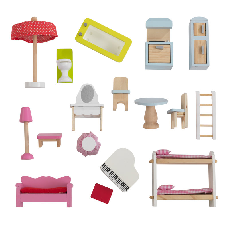 Kidkraft chelsea doll cottage with 16 accessories included online